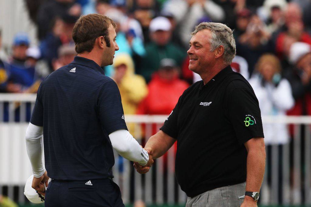 Dustin Johnson Darren Clarke 2011 Open